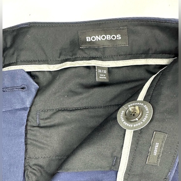 Bonobos Men’s Tuesday Straight Chino Blue 35x28 - Picture 3 of 8
